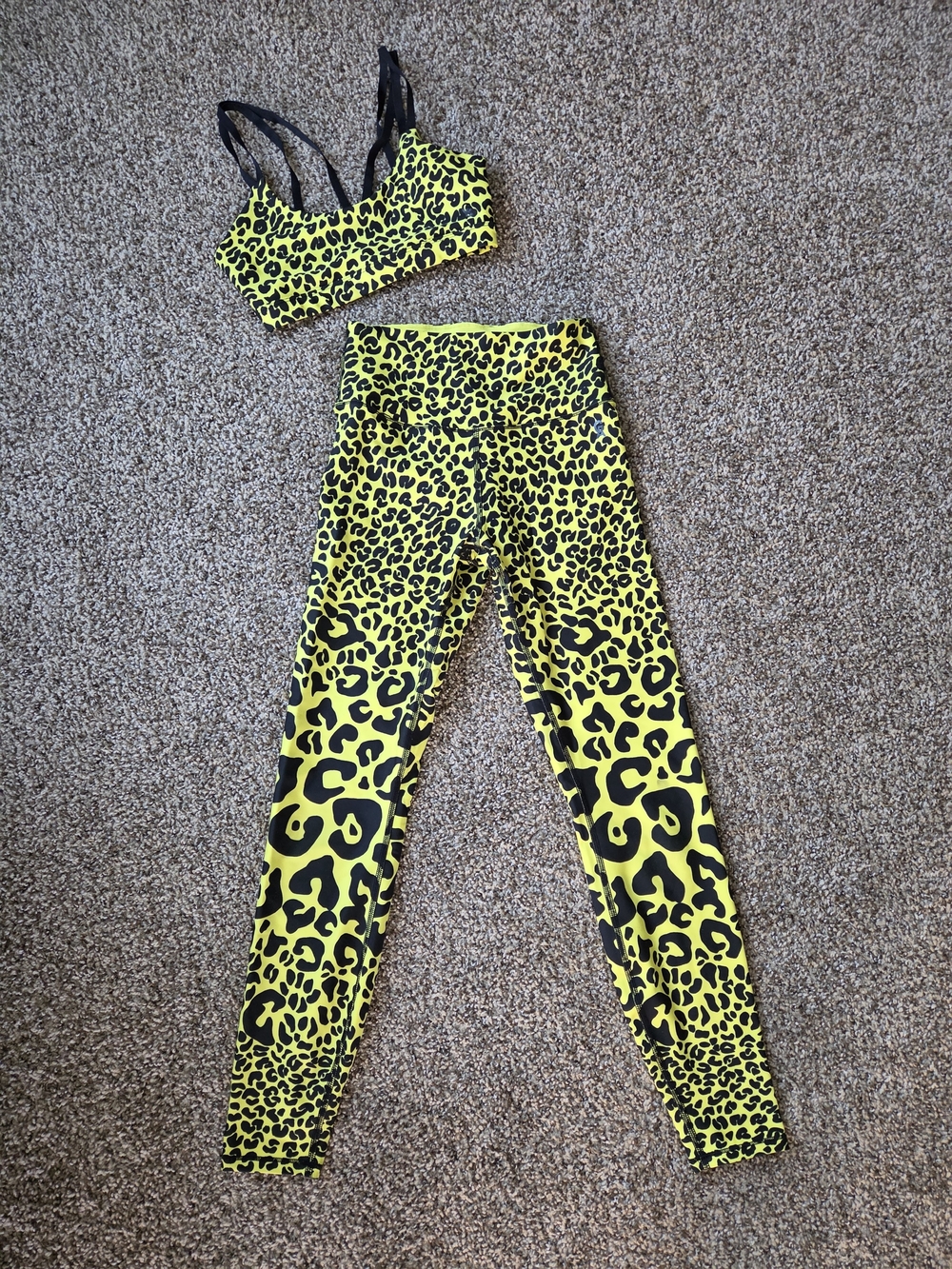 Good American Neon Leopard Workout Set